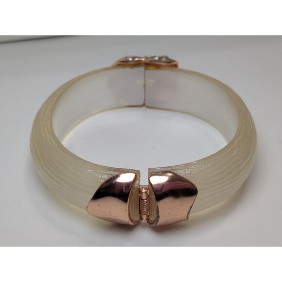 Unsigned Alexis Bittar Hinged Bangle Bracelet - Picture 3 of 11